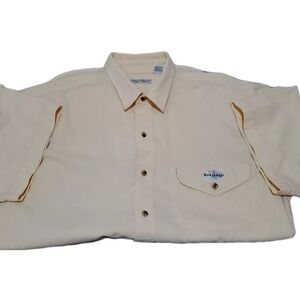 Vintage Bugle Boy Shirt Men's Large Button Up Short Sleeve Retro 80s 90s Casual